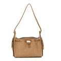 Chanel Braided Raffia Calfskin Quilted Mini Chanel 25 Handbag Beige Black