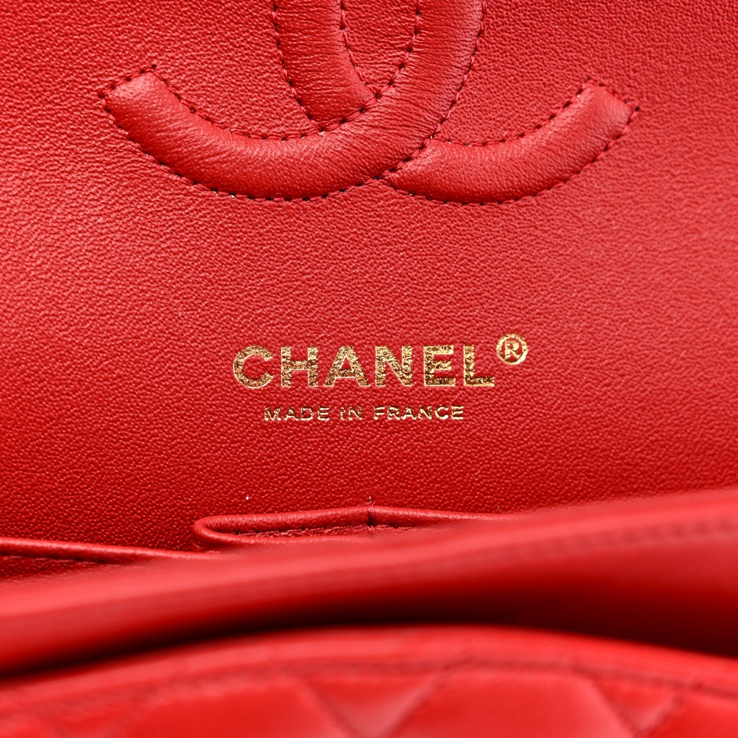 Chanel Lambskin Quilted Medium Double Flap Red