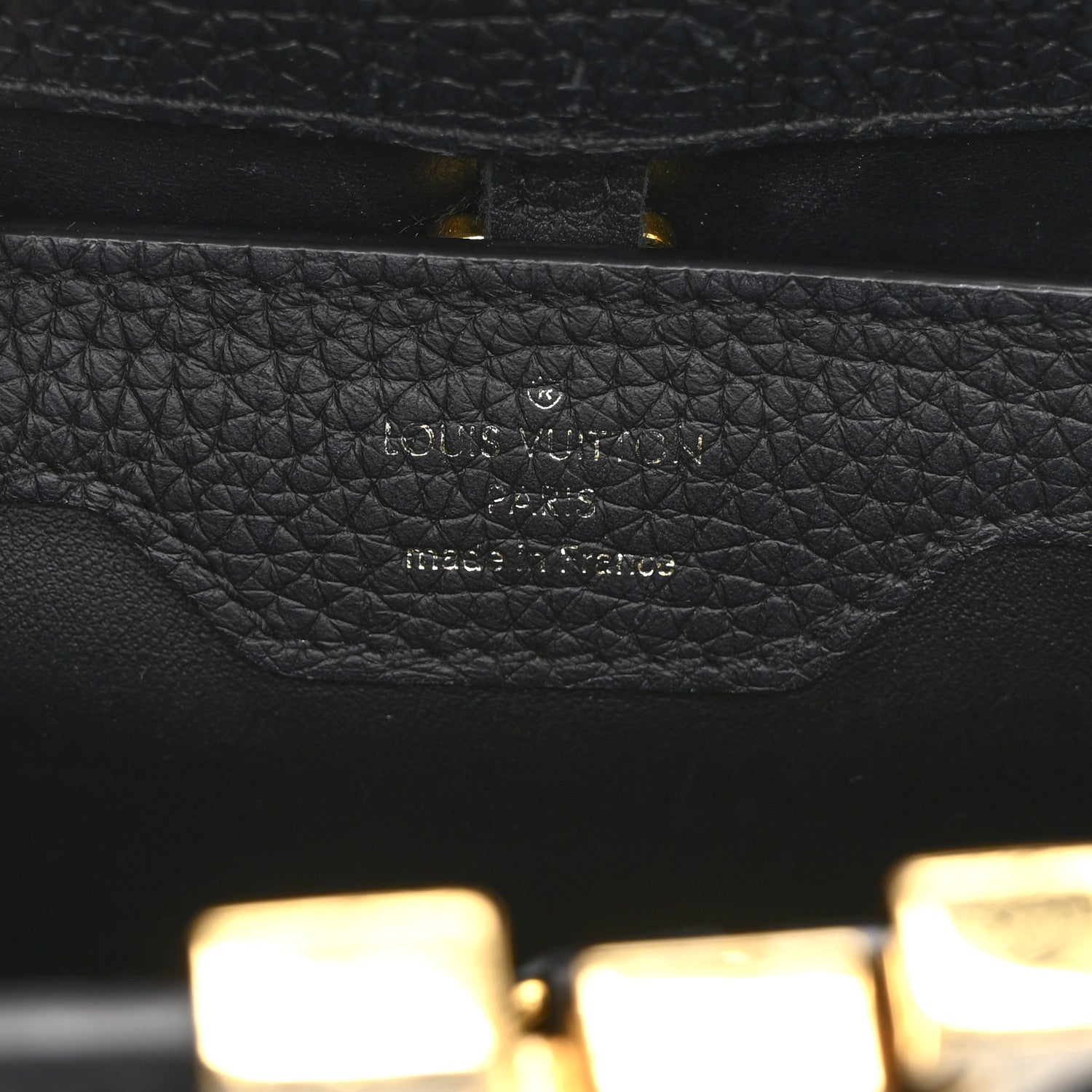 Louis Vuitton Taurillon Capucines BB Black General Blue