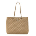 Chanel Caviar Quilted Large Shopping Tote Dark Beige