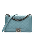 Chanel Calfskin Quilted New Medium Boy Flap Blue