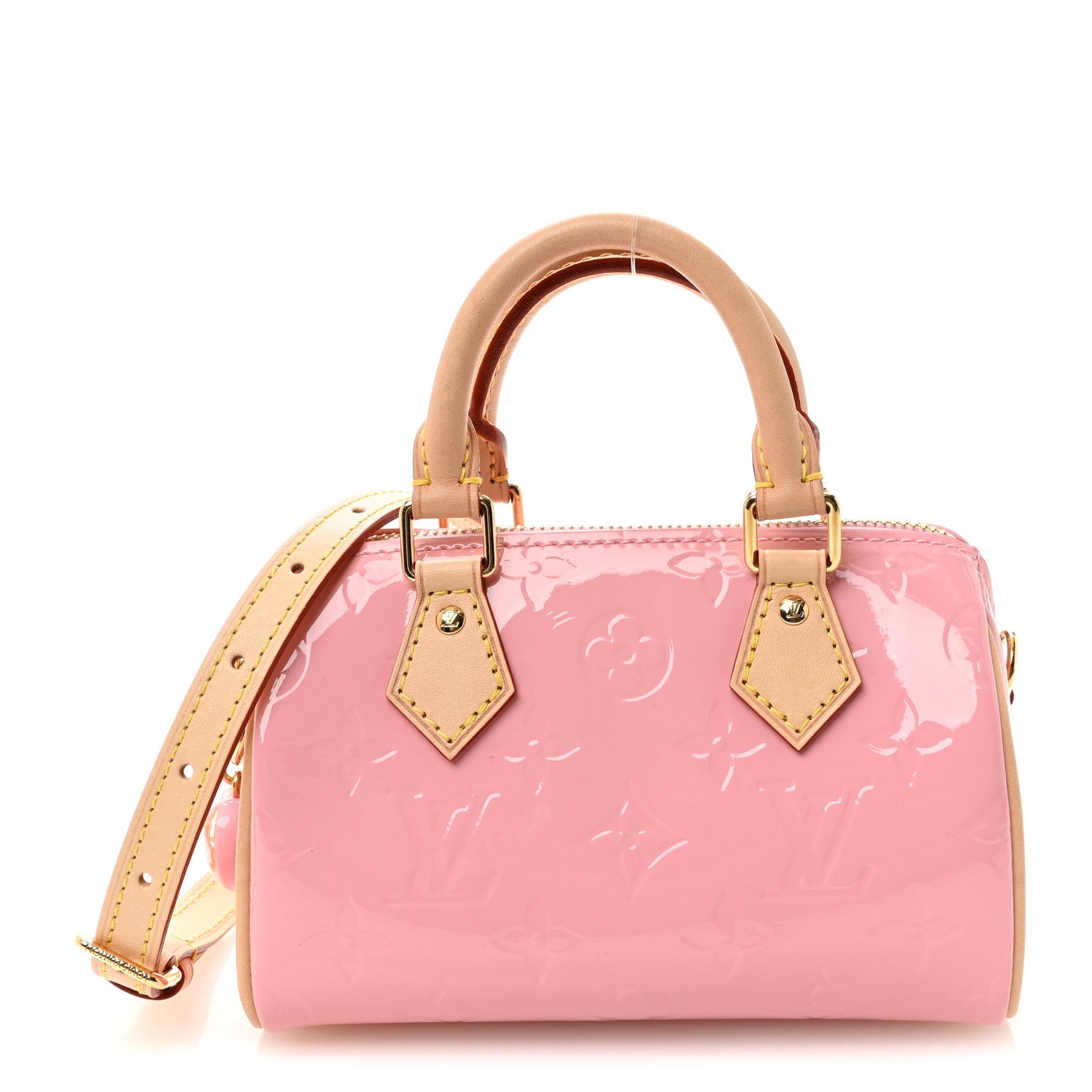 Louis Vuitton Vernis Monogram Nano Speedy Mochi Pink