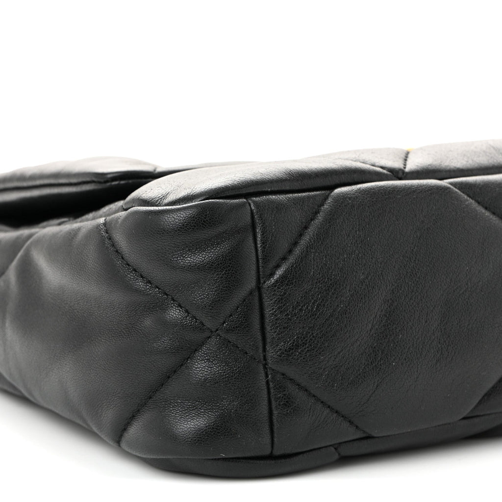 Chanel Lambskin Quilted Medium Chanel 19 Flap Black