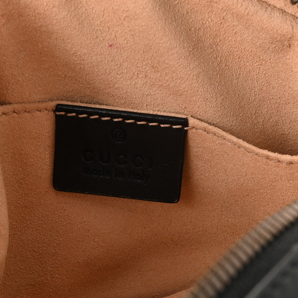 Gucci Calfskin Matelasse GG Marmont Belt Bag 85 34 Black