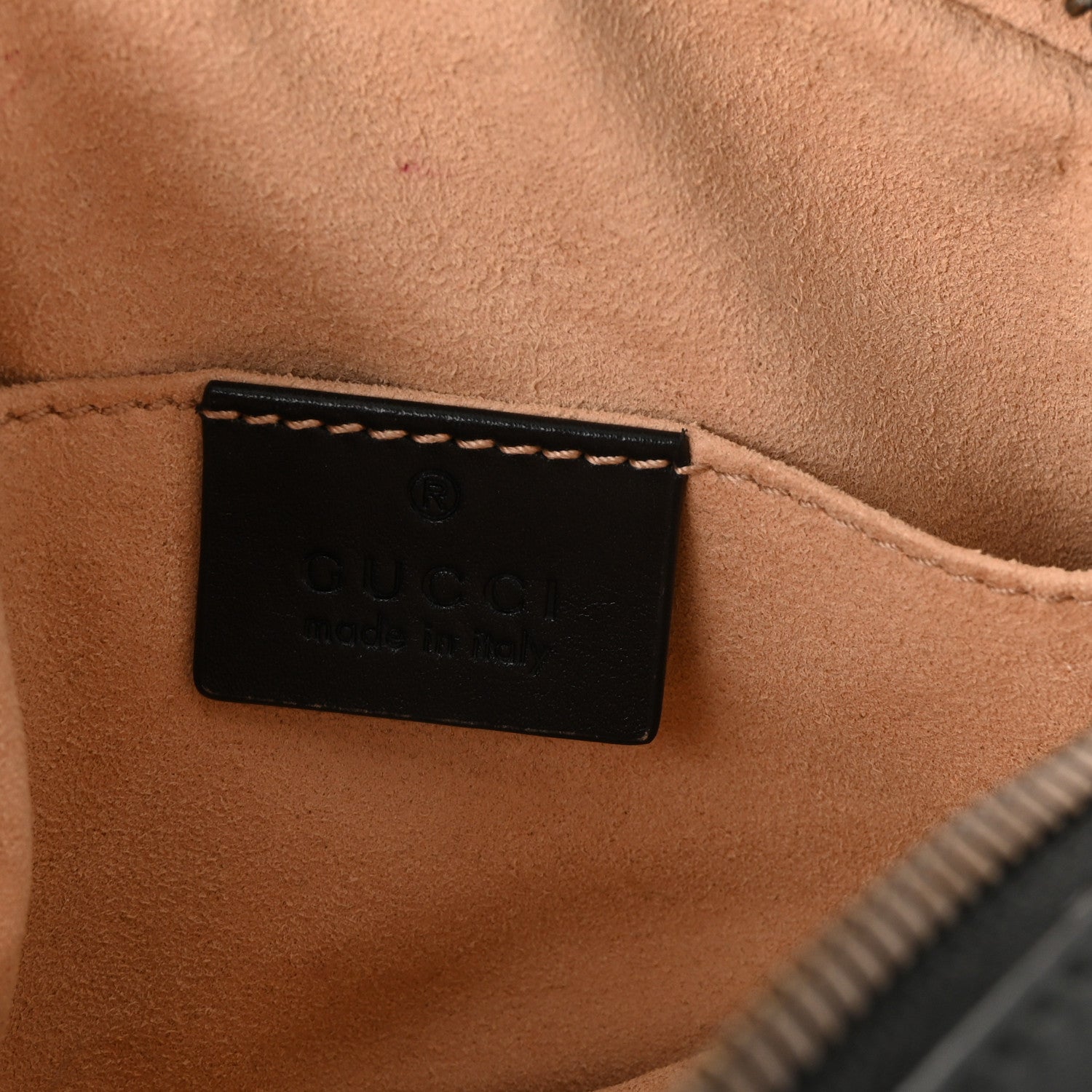 Gucci Calfskin Matelasse GG Marmont Belt Bag 85 34 Black