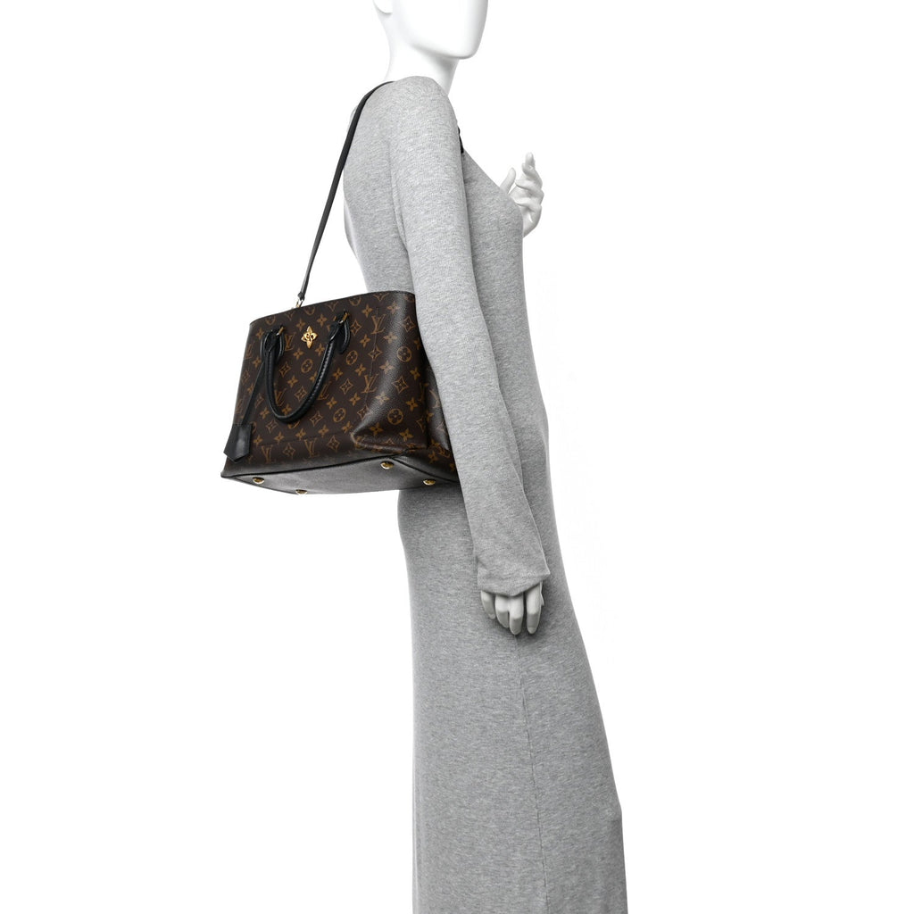 Louis Vuitton Monogram Flower Tote Black