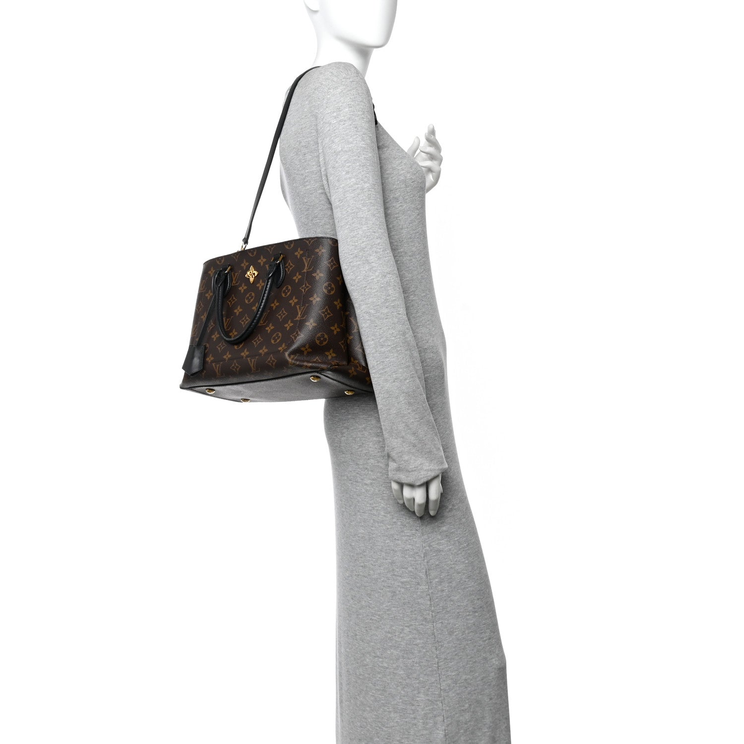 Louis Vuitton Monogram Flower Tote Black