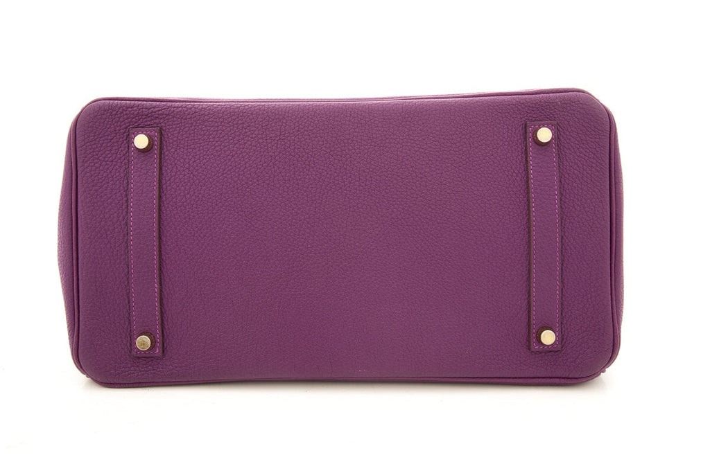 Hermès 2012 Anemone 35cm Togo Birkin Handbag W/ Gold HW