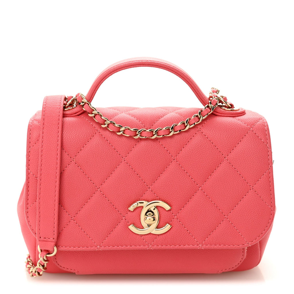 Chanel Caviar Quilted Small Business Affinity Flap Coral
