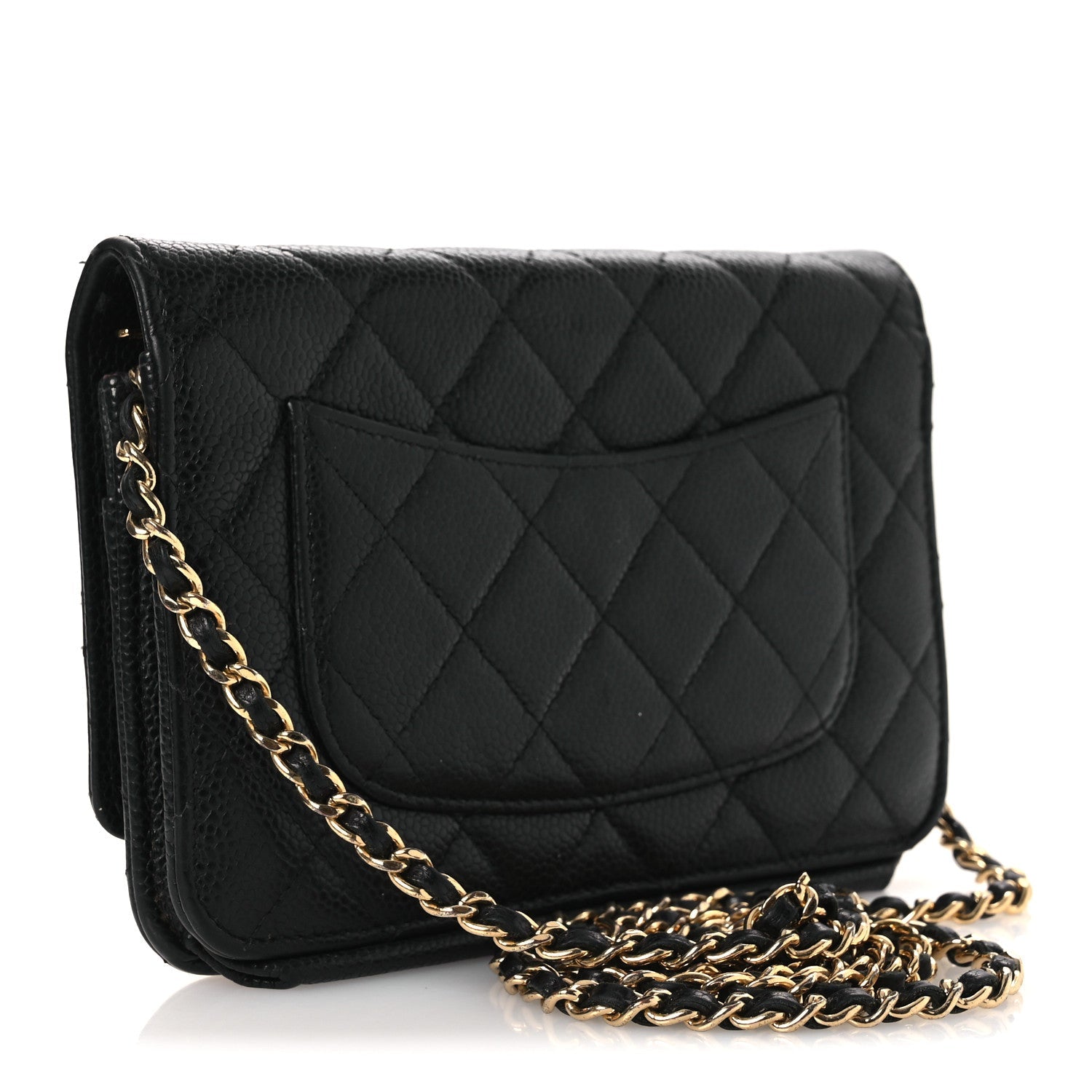 Chanel Caviar Quilted Wallet on Chain WOC Black