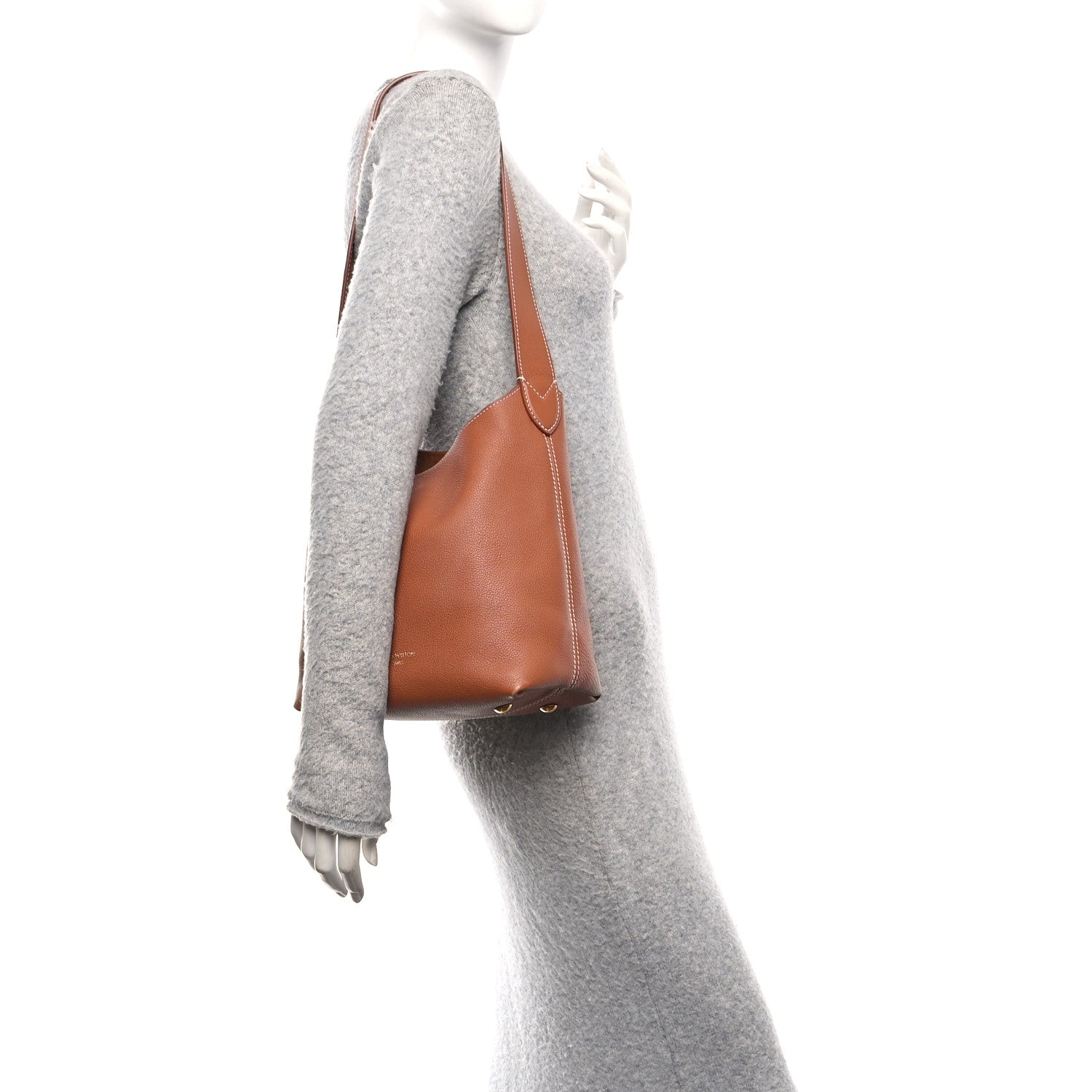 Louis Vuitton Grained Calfskin Low Key Hobo PM Cognac