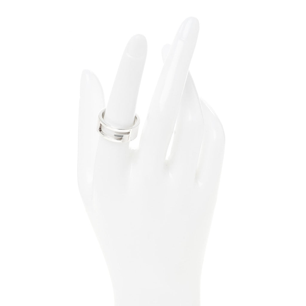Gucci Sterling Silver G Cutout Ring 56 7.5