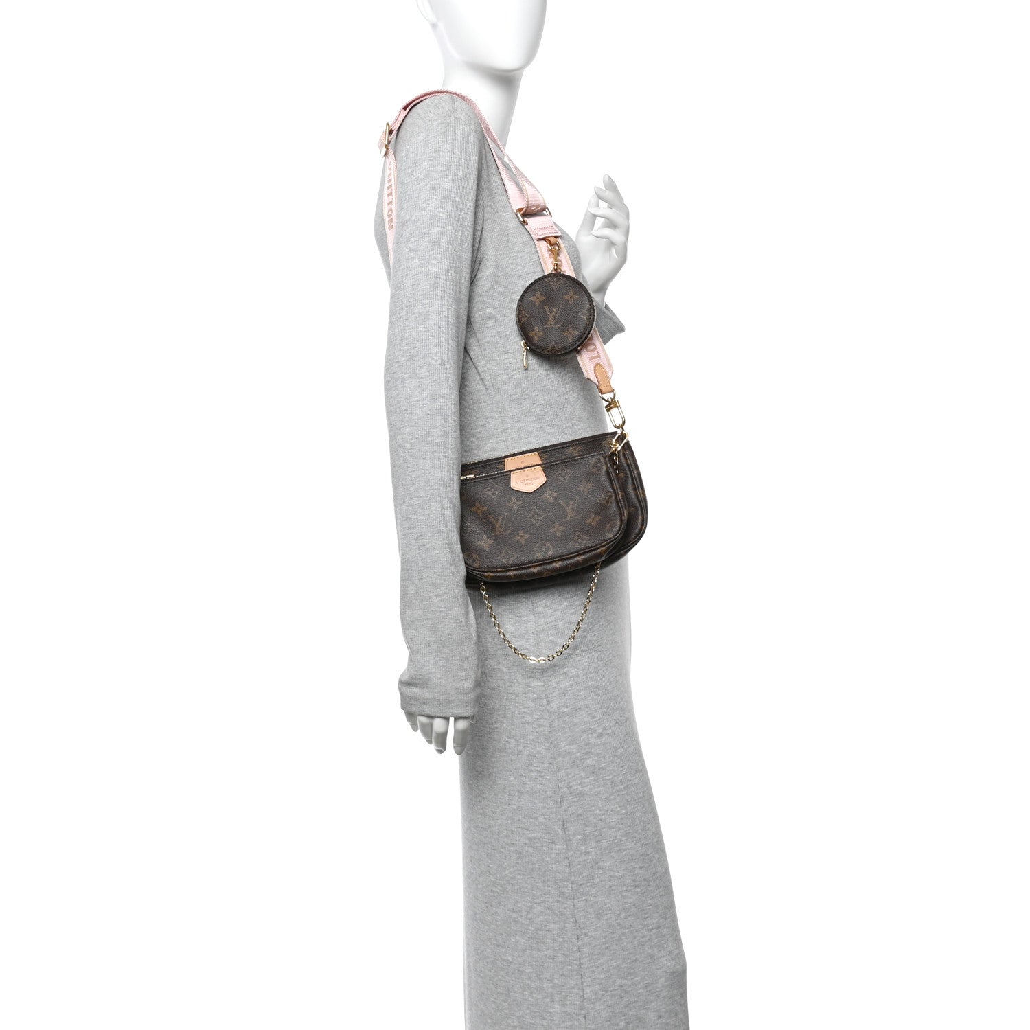 Louis Vuitton Monogram Multi Pochette Accessories Rose Clair