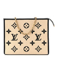 Louis Vuitton Raffia Calfskin Monogram Toiletry Pouch 26 On Chain Beige Black