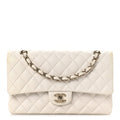 Chanel Caviar Quilted Medium Double Flap White
