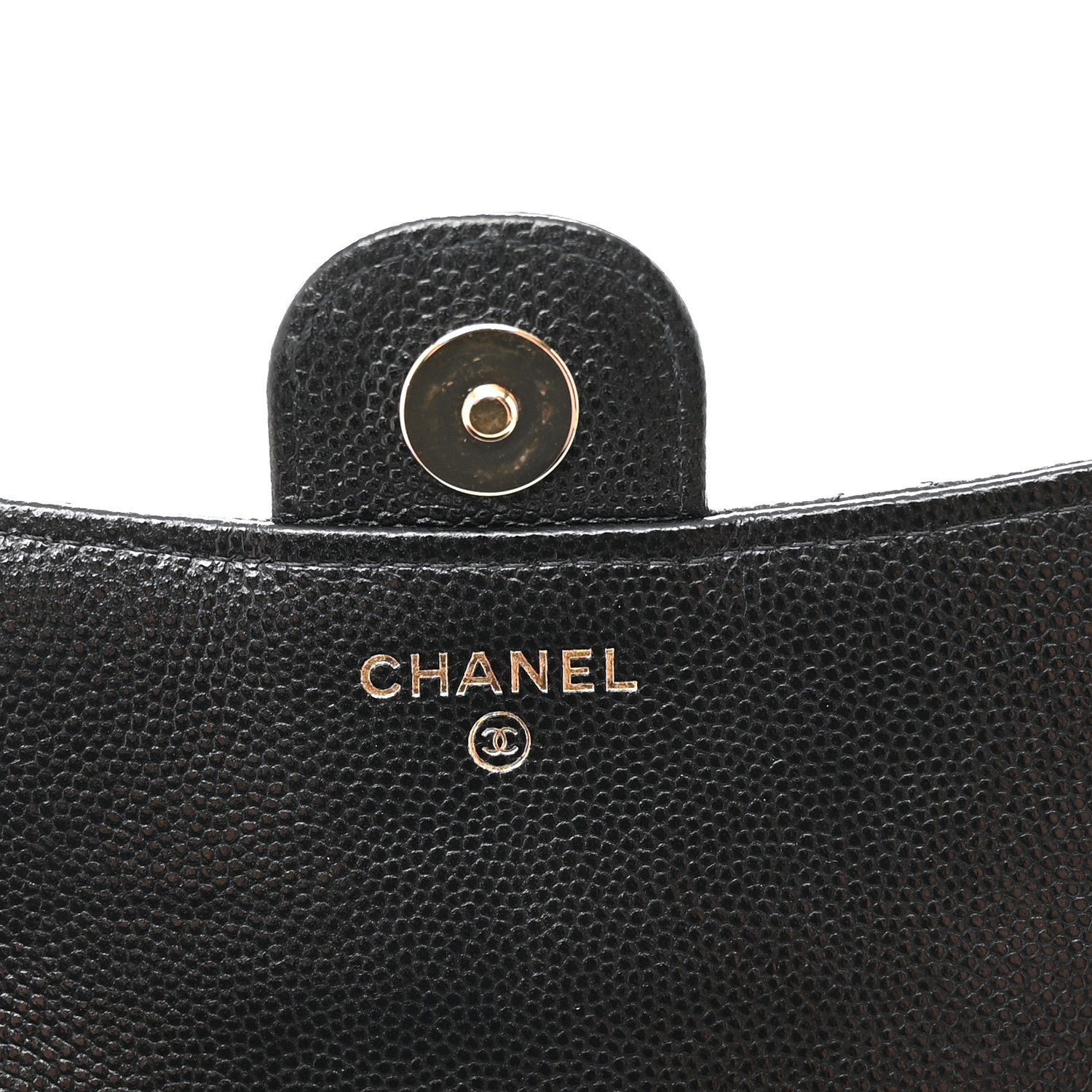 Chanel Caviar Quilted Flap Phone Holder With Chain Black