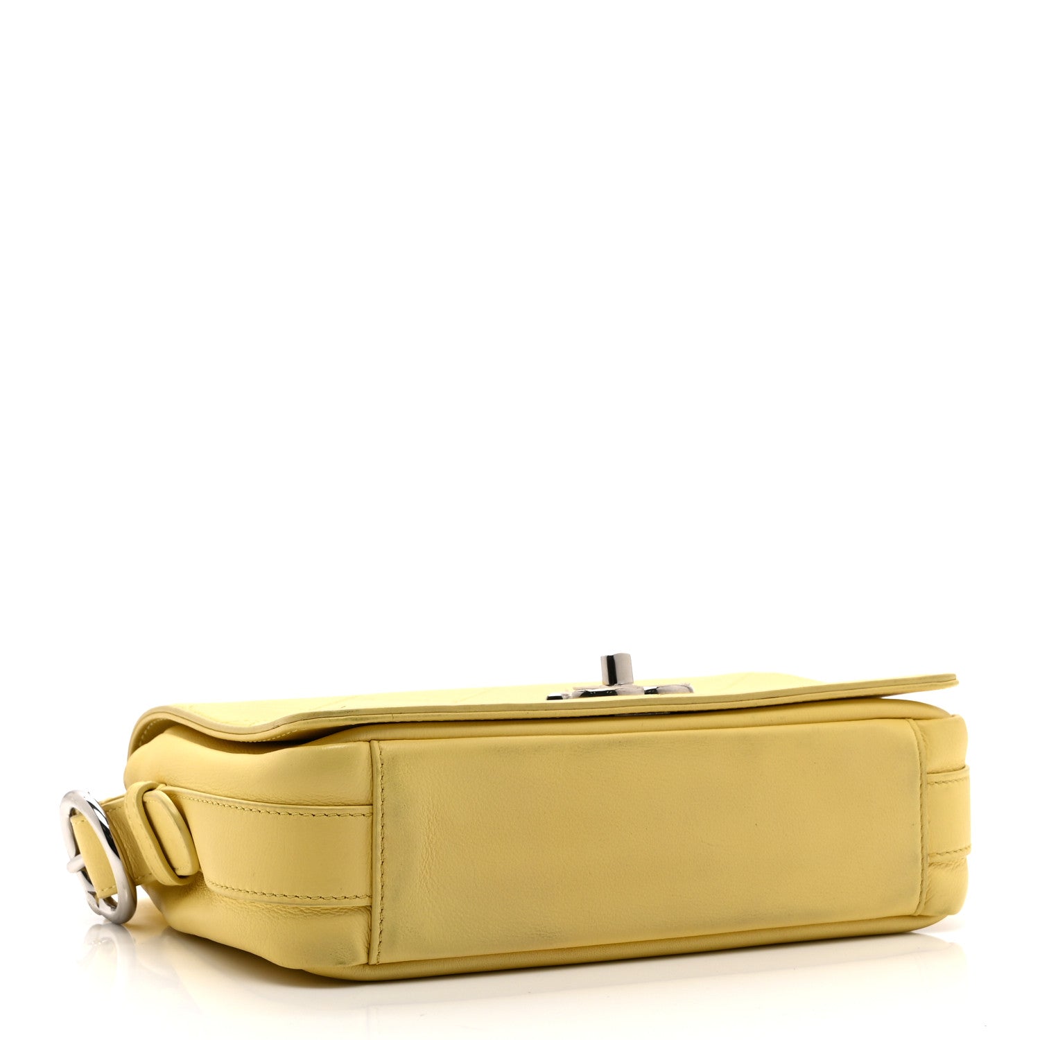Chanel Calfskin Small Stitched Flap Yellow