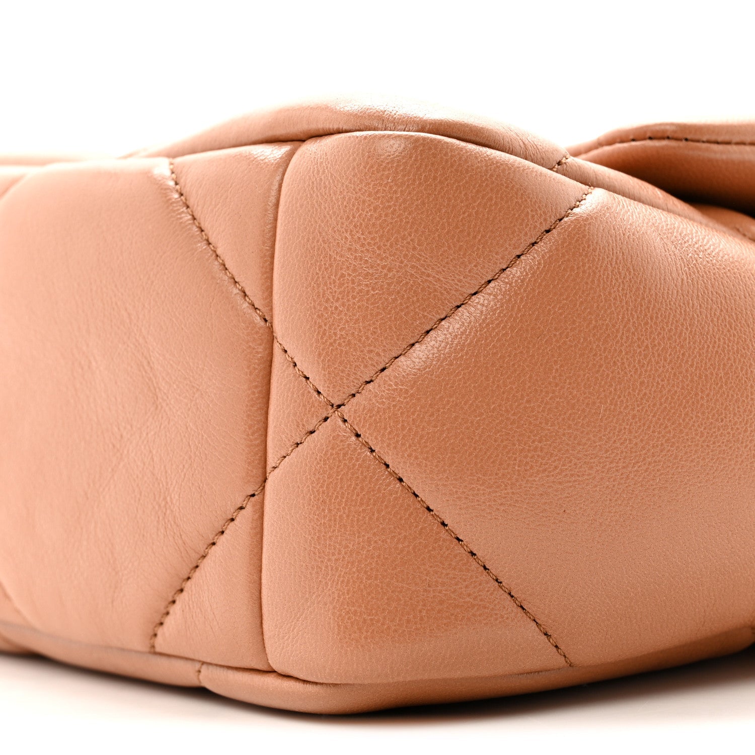 Chanel Lambskin Quilted Medium Chanel 19 Flap Brown
