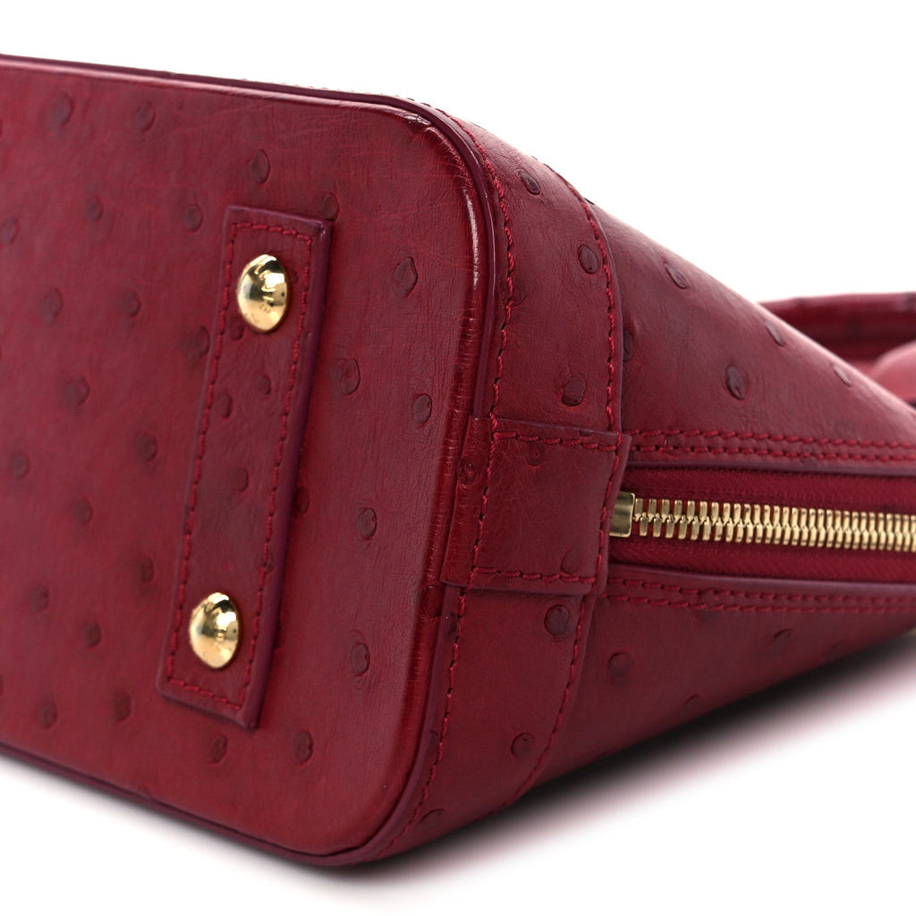 Louis Vuitton Ostrich Alma BB Red