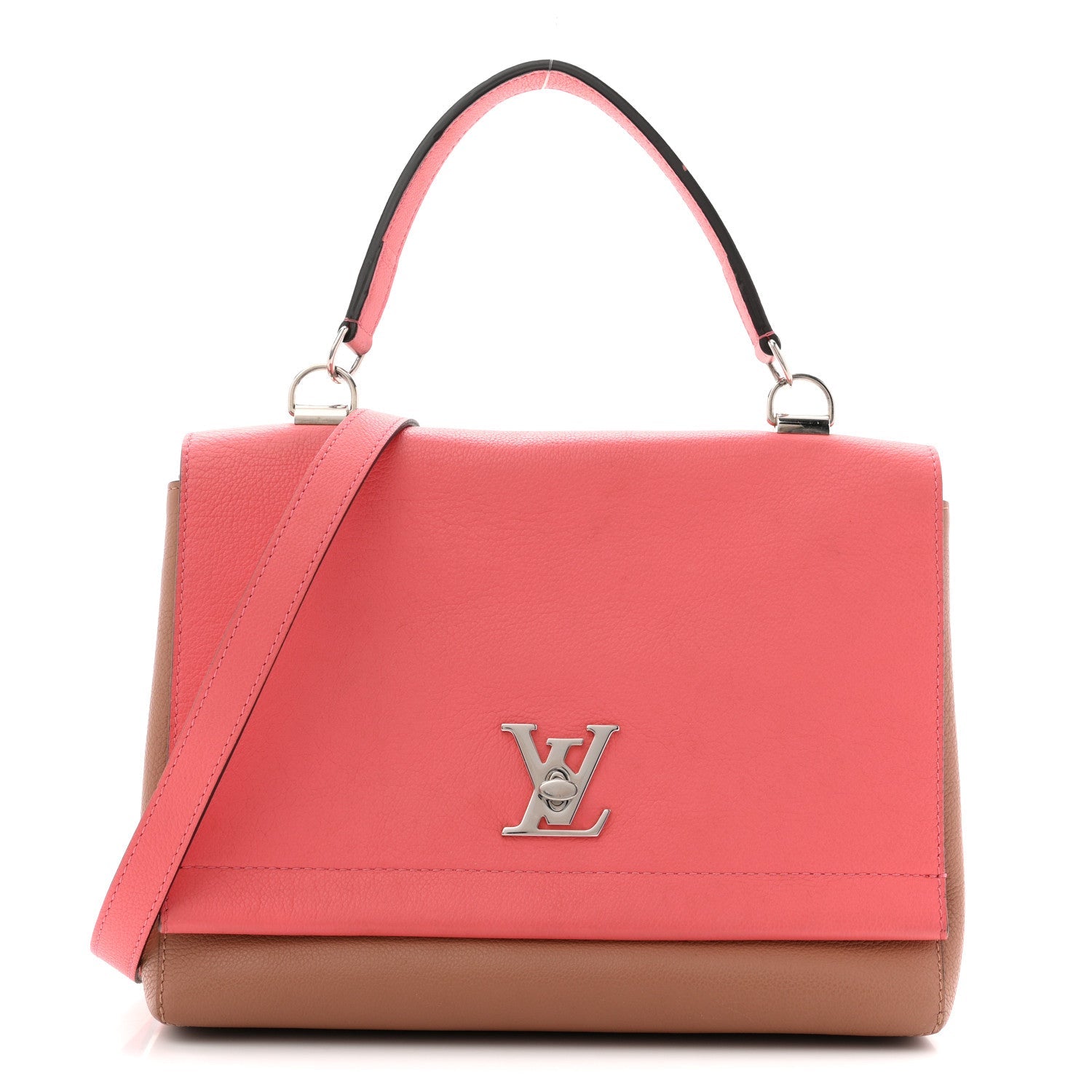 Louis Vuitton Soft Calfskin Lockme II Top Handle  Rose Bruyere
