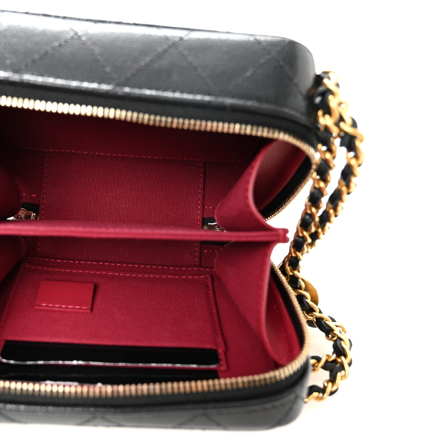 Chanel Caviar Quilted Twist Your Buttons Clutch With Chain Black