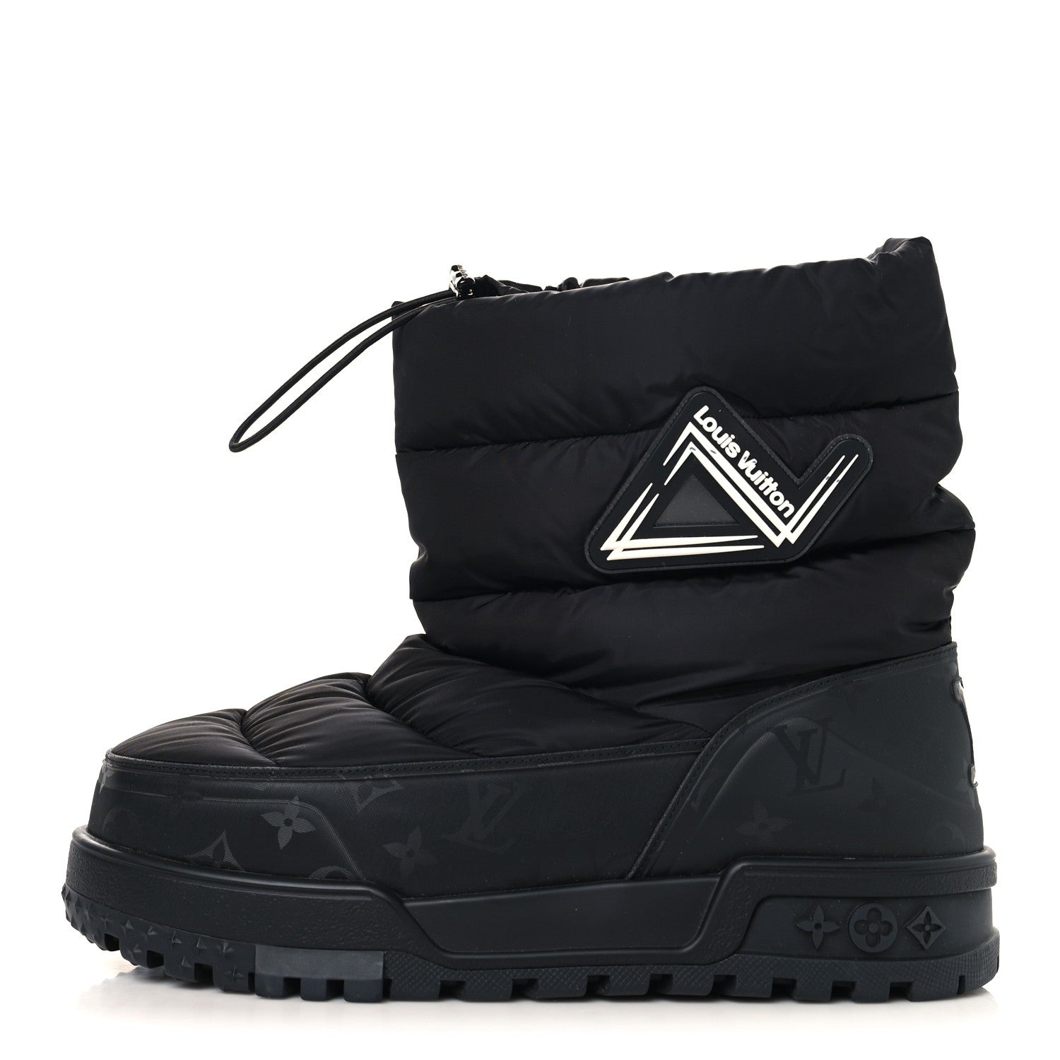Louis Vuitton Nylon Monogram LV Alpine Mens Boot 9 Black
