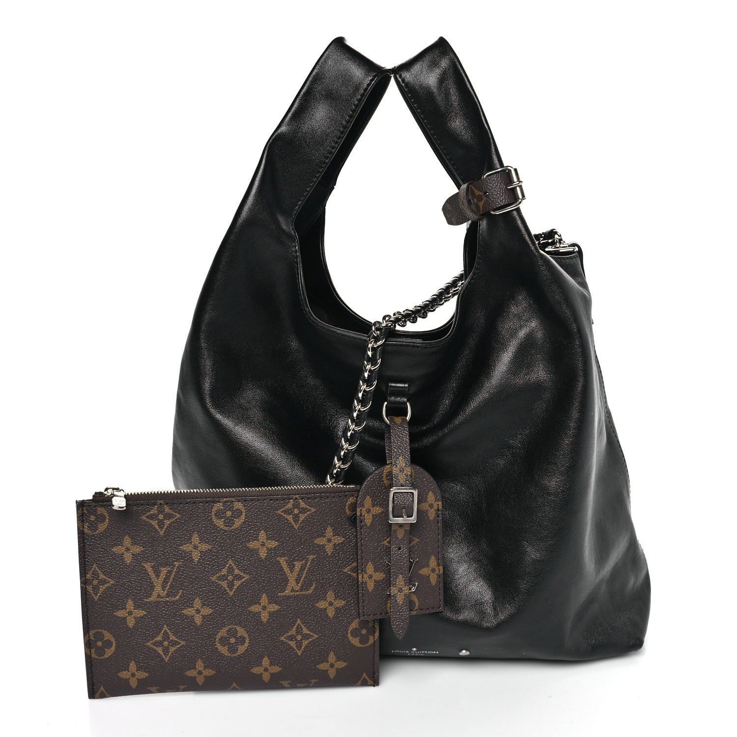 Louis Vuitton Calfskin Monogram Atlantis Vibe MM Black