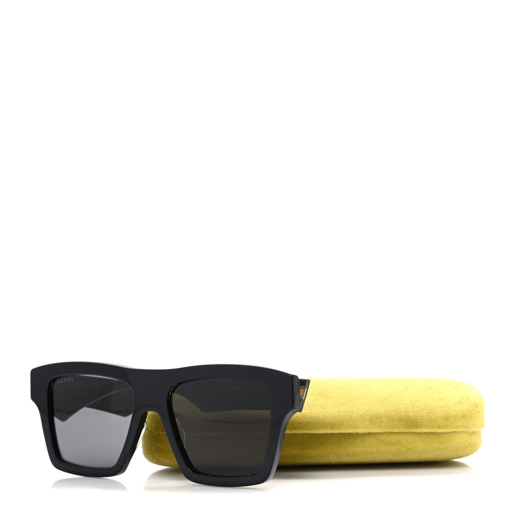 Gucci Acetate Rectangle Sunglasses GG0962S Black Khaki