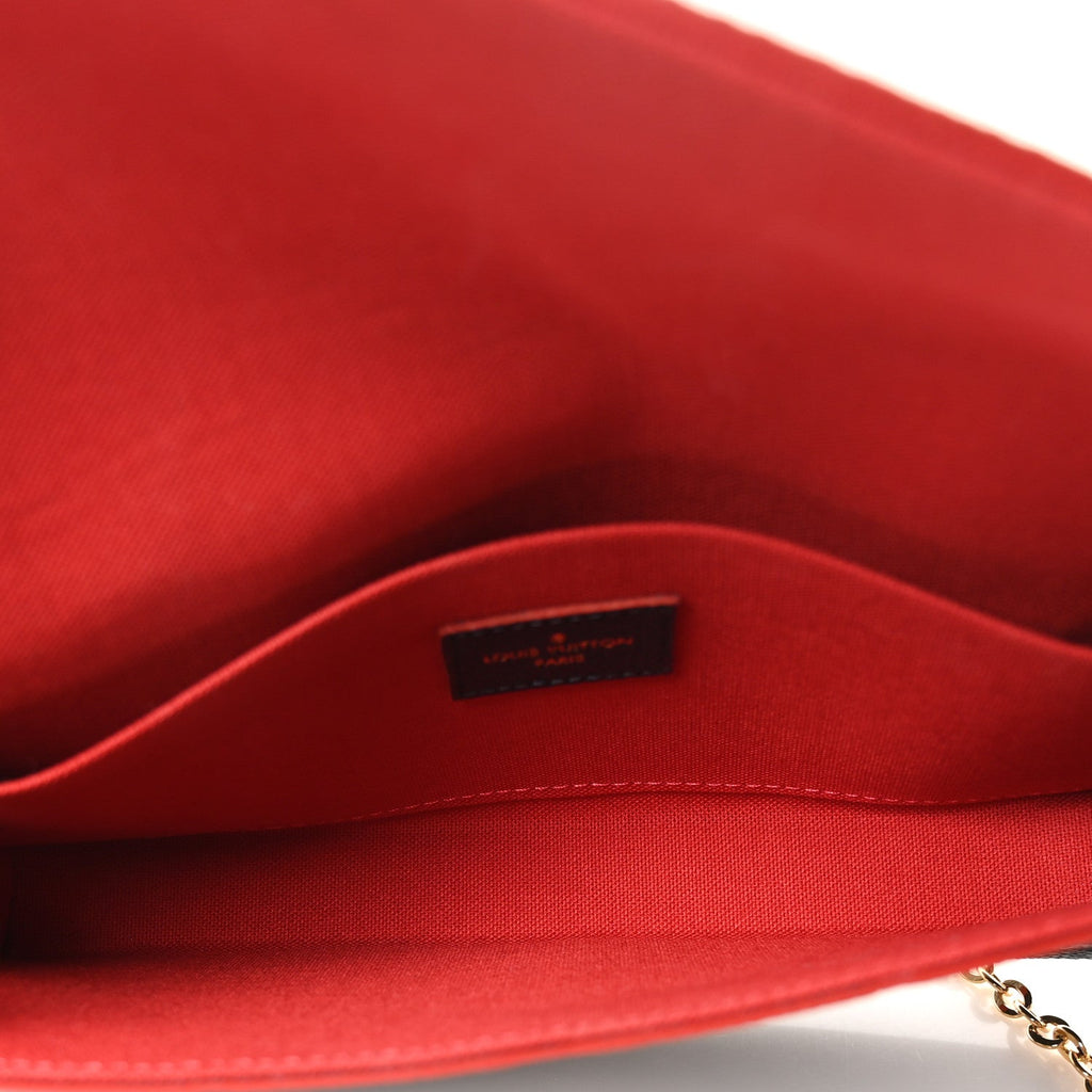 Louis Vuitton Empreinte Pochette Felicie Chain Wallet Marine Rouge