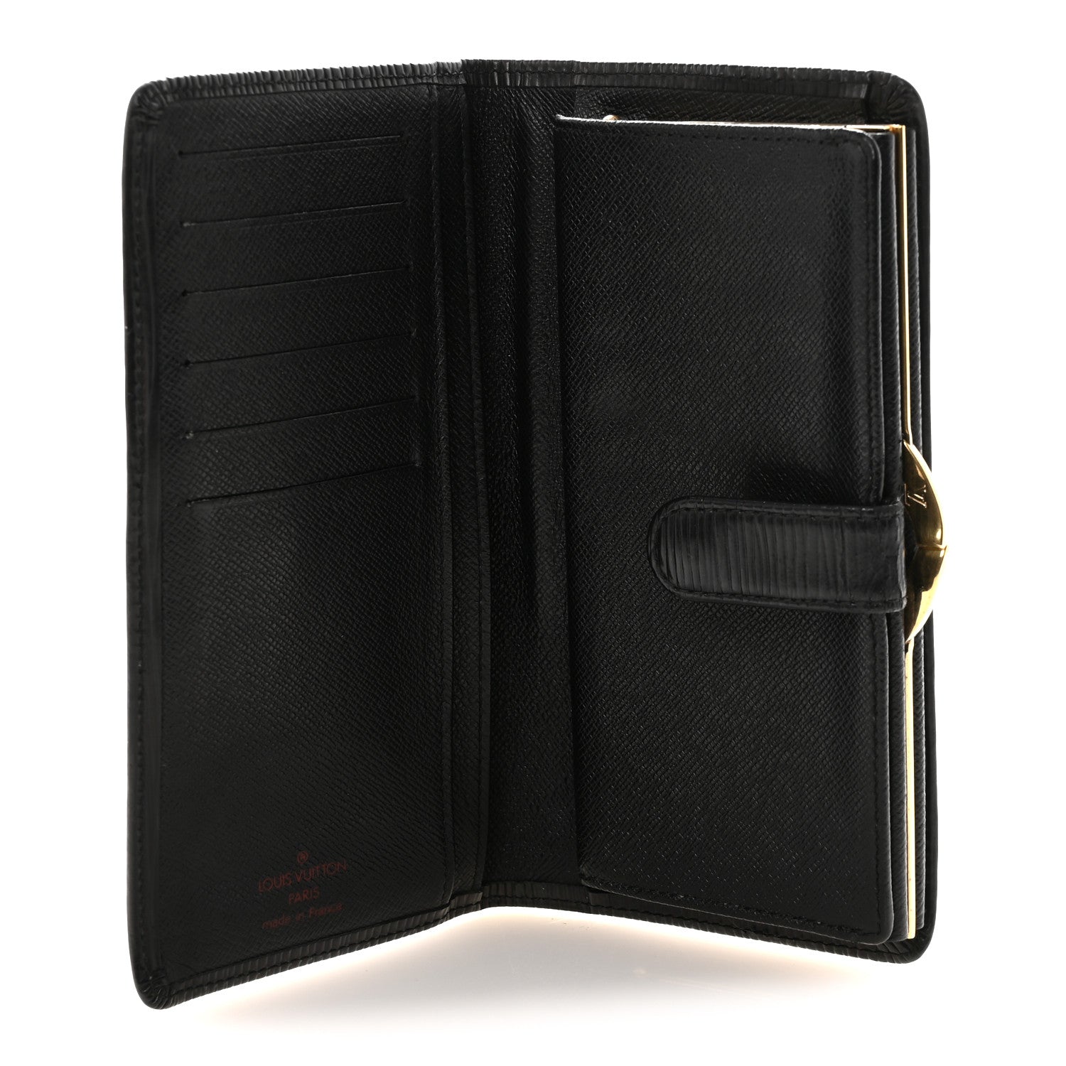 Louis Vuitton Epi Viennois Continental French Purse Wallet Black