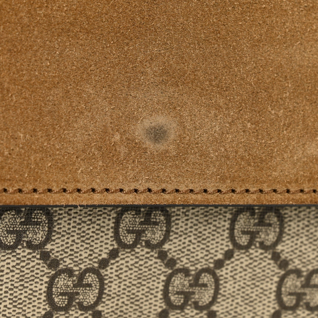 Gucci GG Supreme Monogram Mini Dionysus Shoulder Bag Taupe