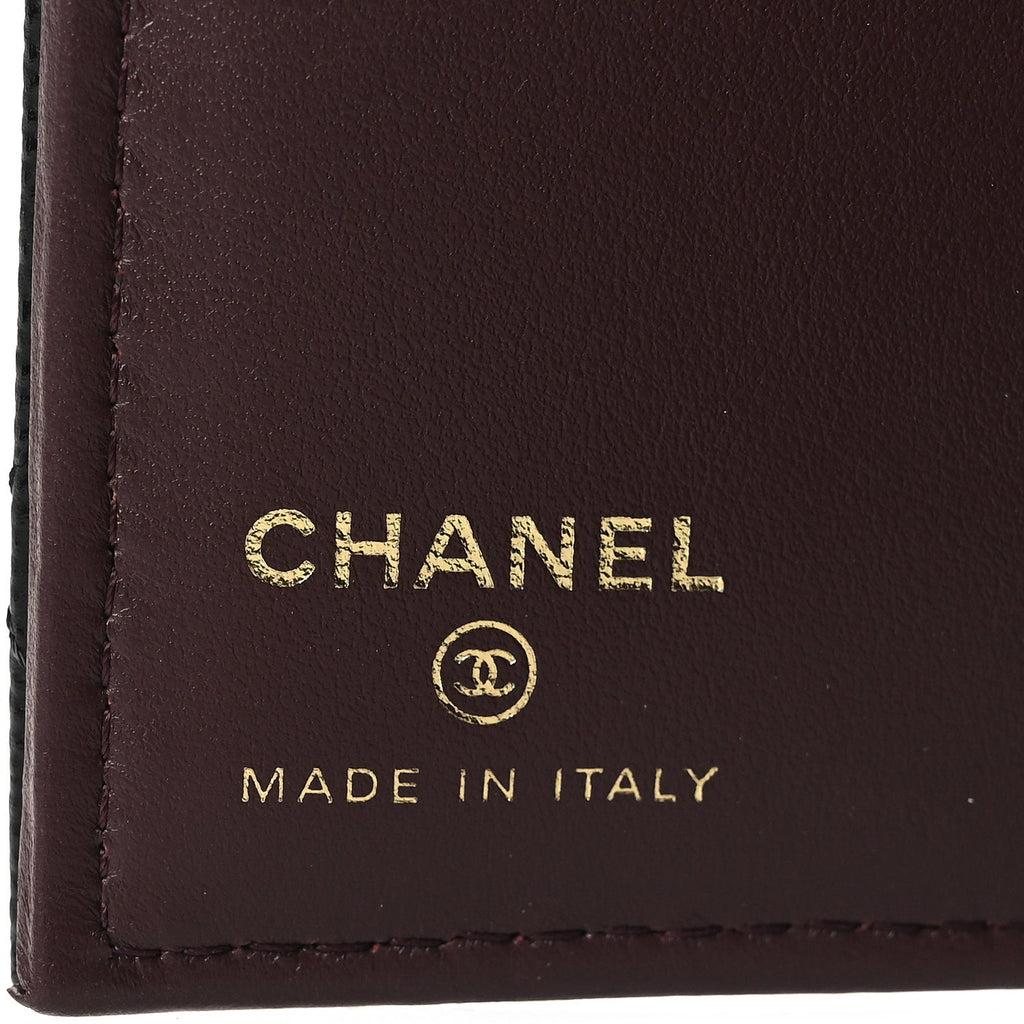 Caviar Quilted Passport Holder Black