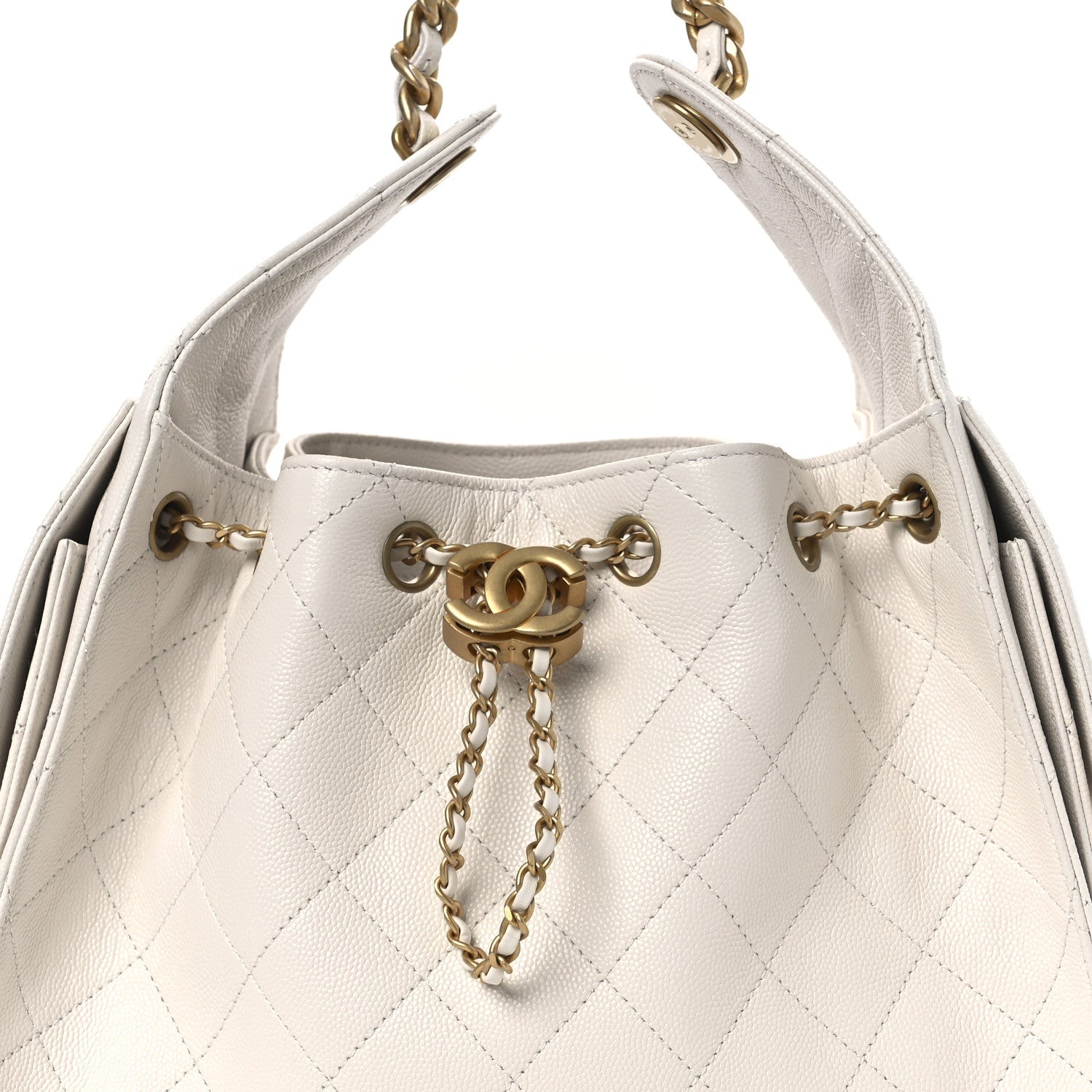 Chanel Caviar Quilted Small Chanel 25 Handbag White