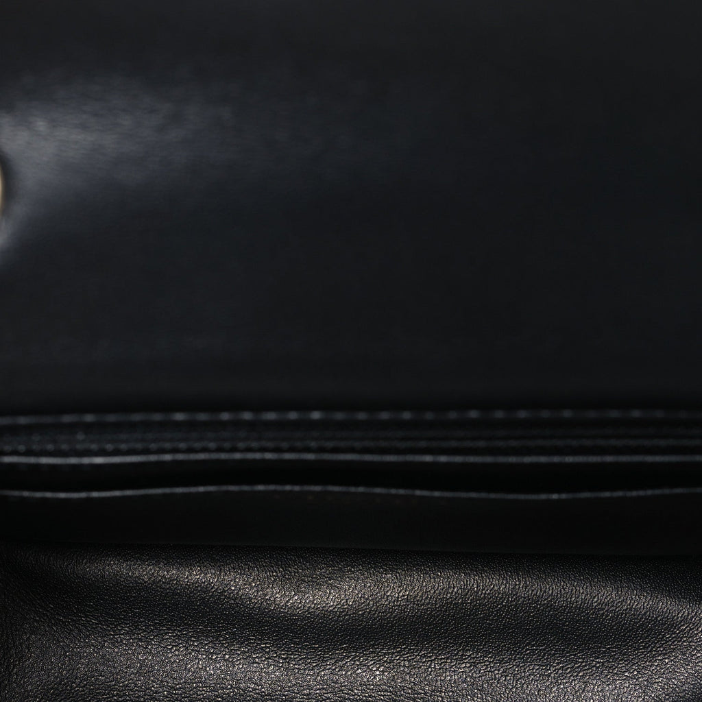 Chanel Lambskin Quilted Mini Rectangular Flap Black