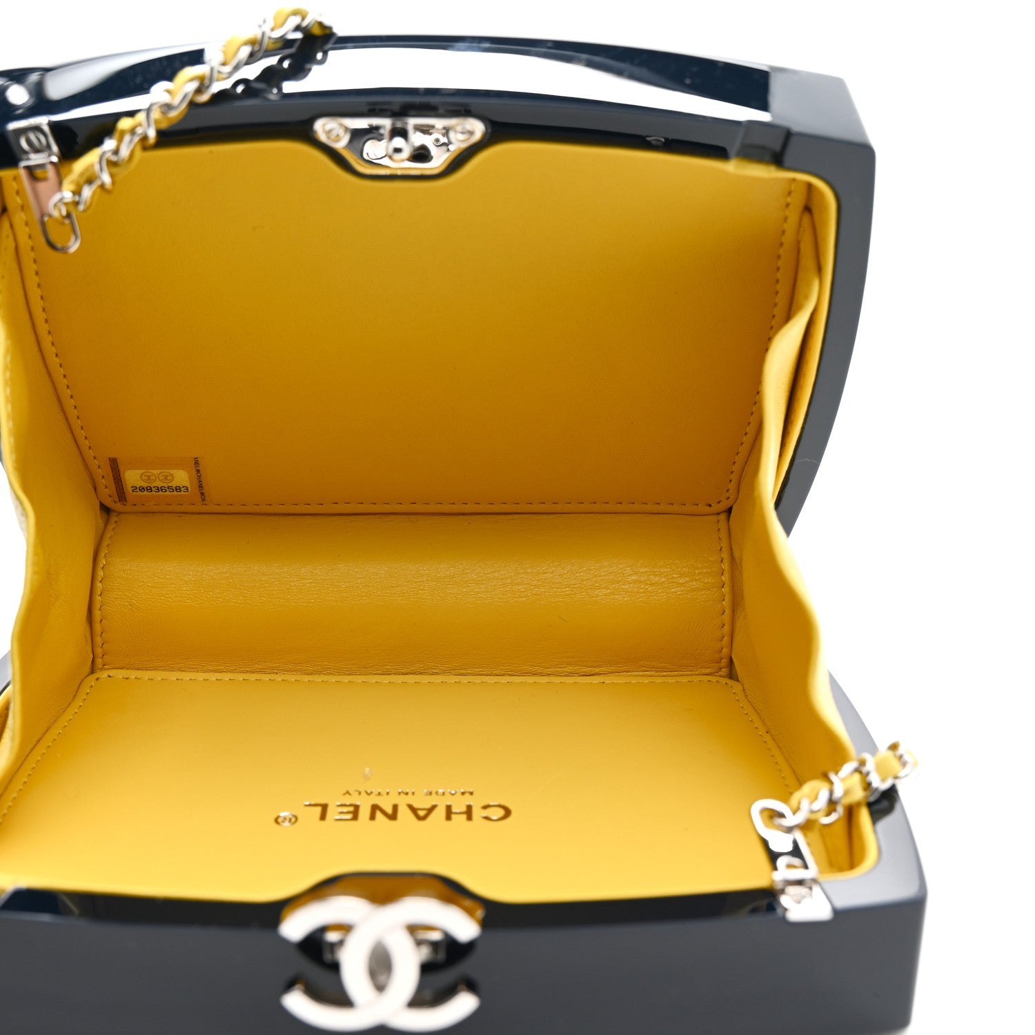 Chanel Plexiglass Evening In The Street 5x5=CC Small Clutch Dark Blue