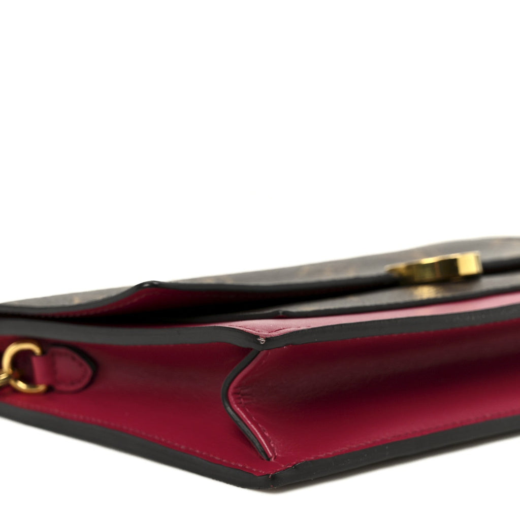 Louis Vuitton Monogram Flore Chain Wallet Fuchsia