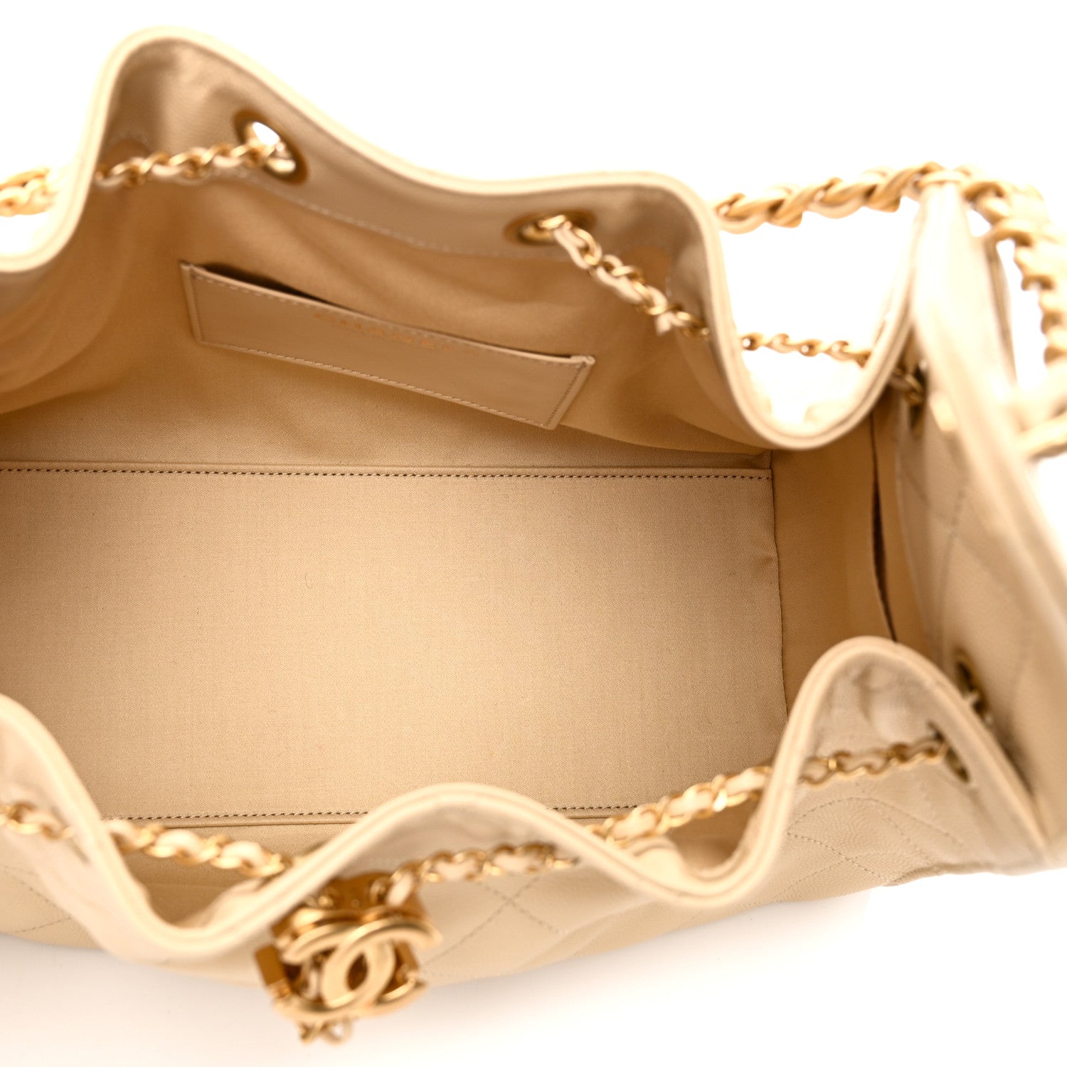 Chanel Caviar Quilted Small Chanel 25 Handbag Light Beige