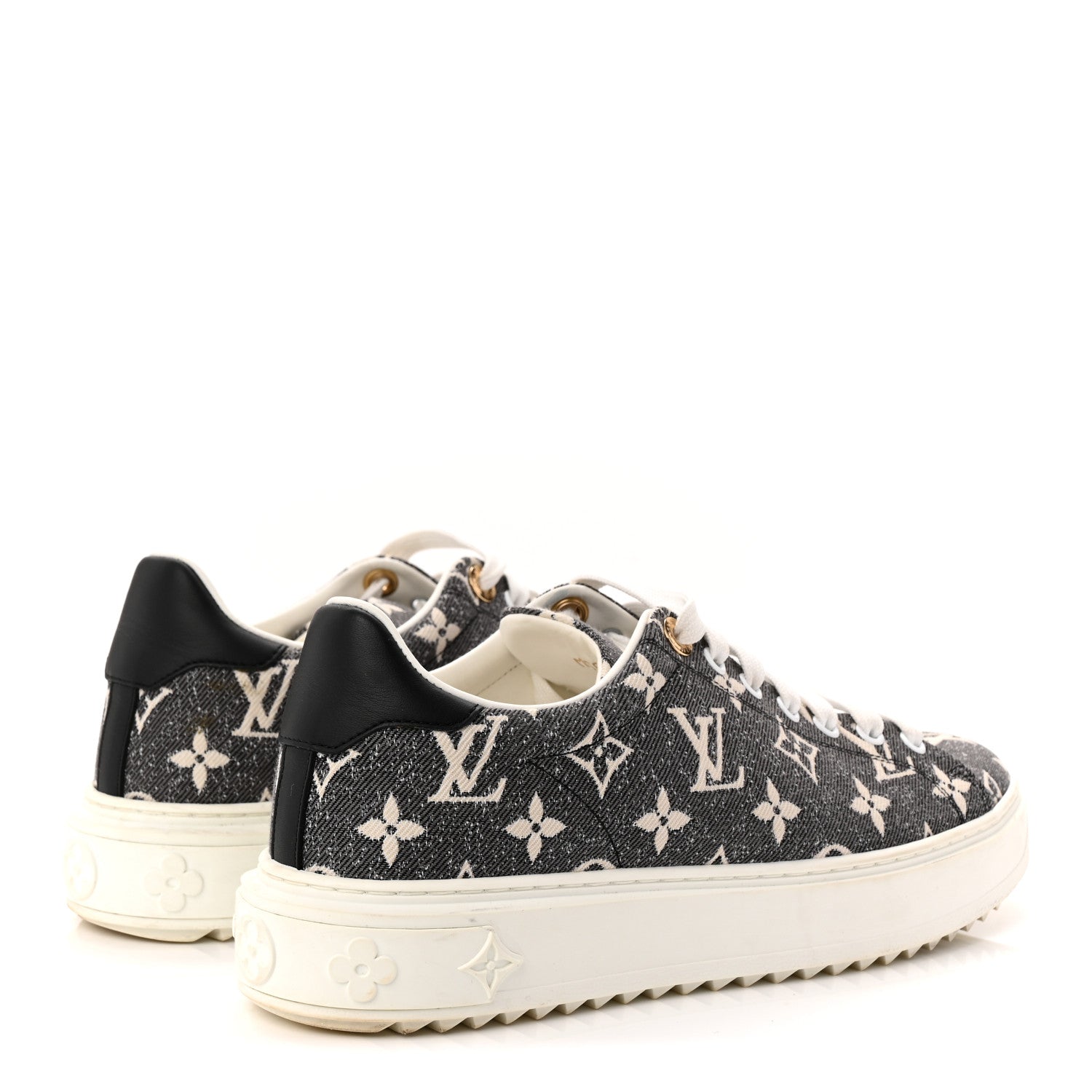 Louis Vuitton Denim Monogram Time Out Sneakers 39