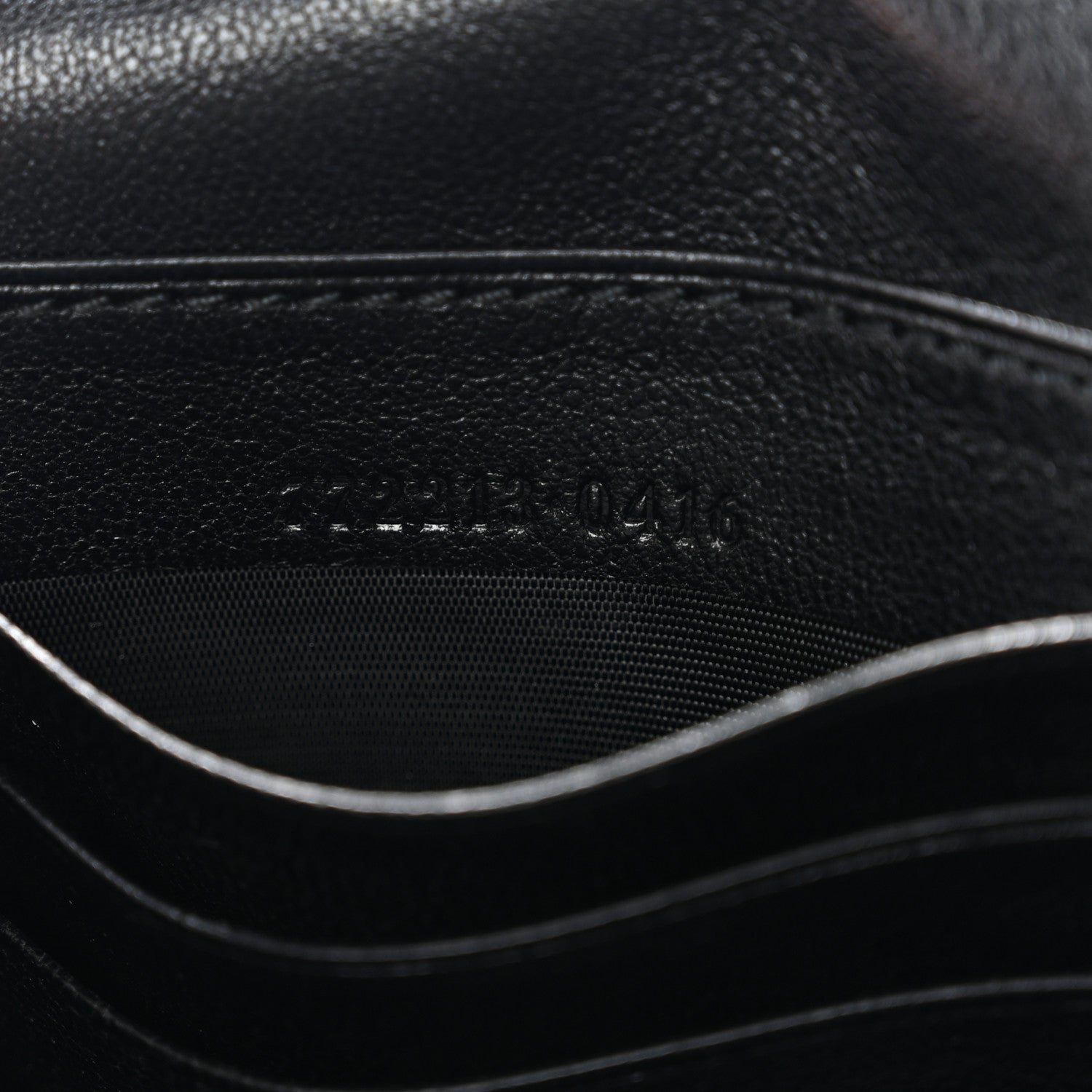 Gucci Sakai Be Green Calfskin Diagonal Stitched Blondie Wallet on Chain Black