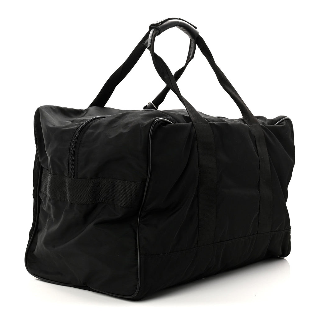 Prada Tessuto Nylon Saffiano Carry On Travel Bag Black