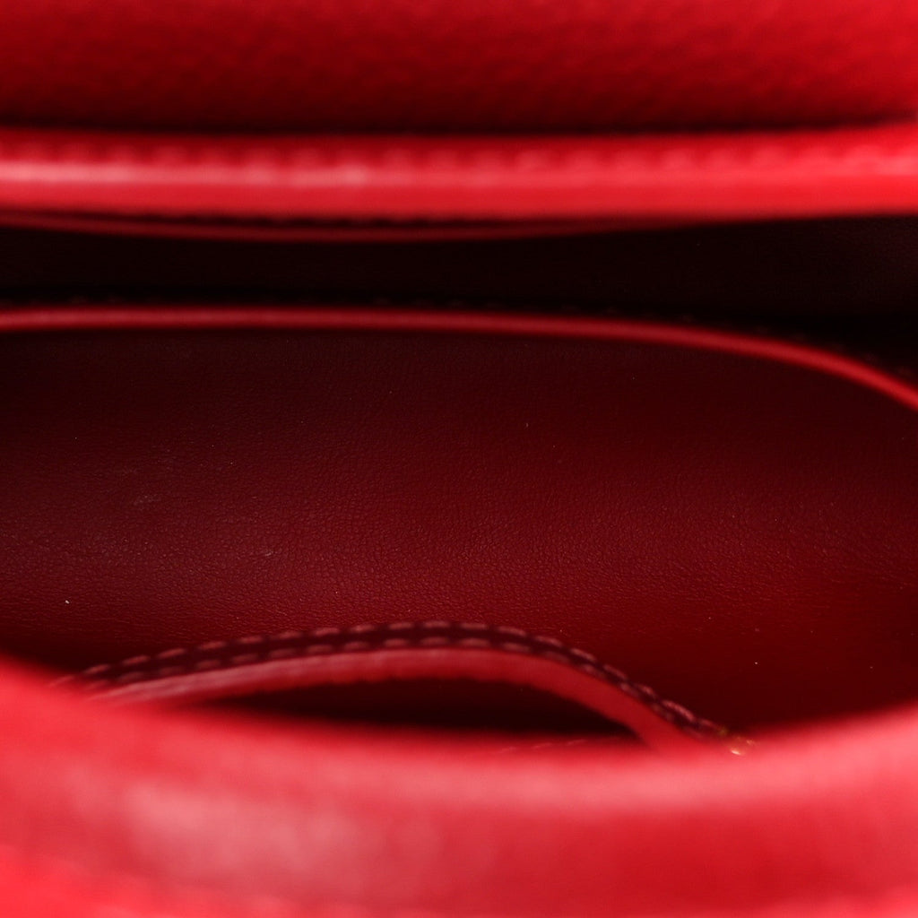 Louis Vuitton Taurillon Mini Capucines Scarlet