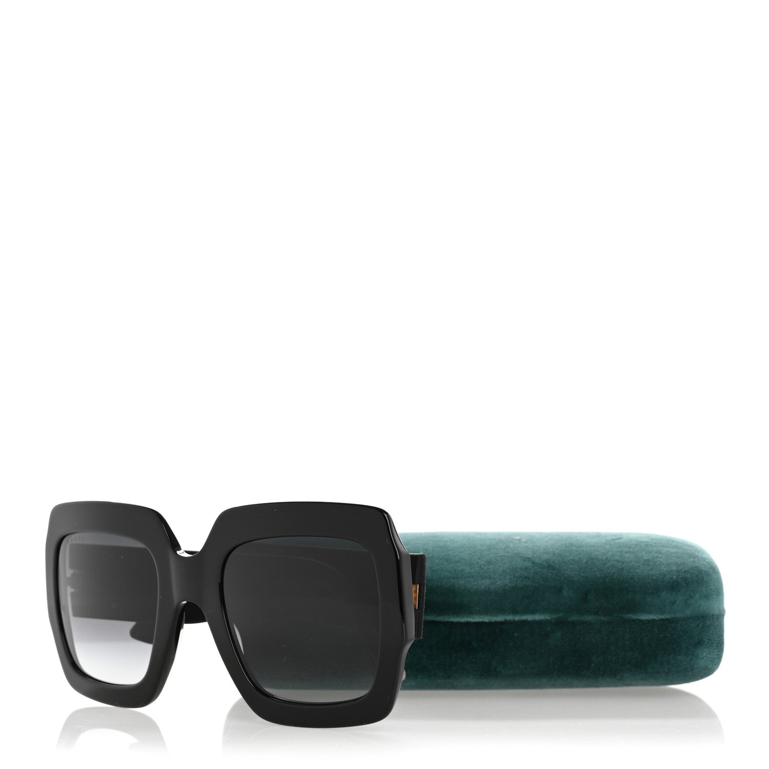 Gucci Acetate Square Frame Sunglasses GG0102S Black