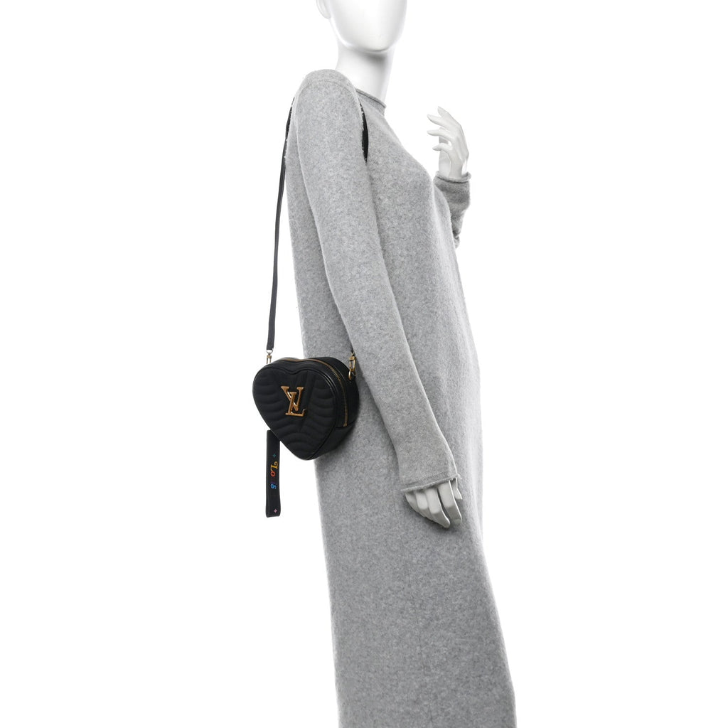 Louis Vuitton Calfskin New Wave Heart Bag Black