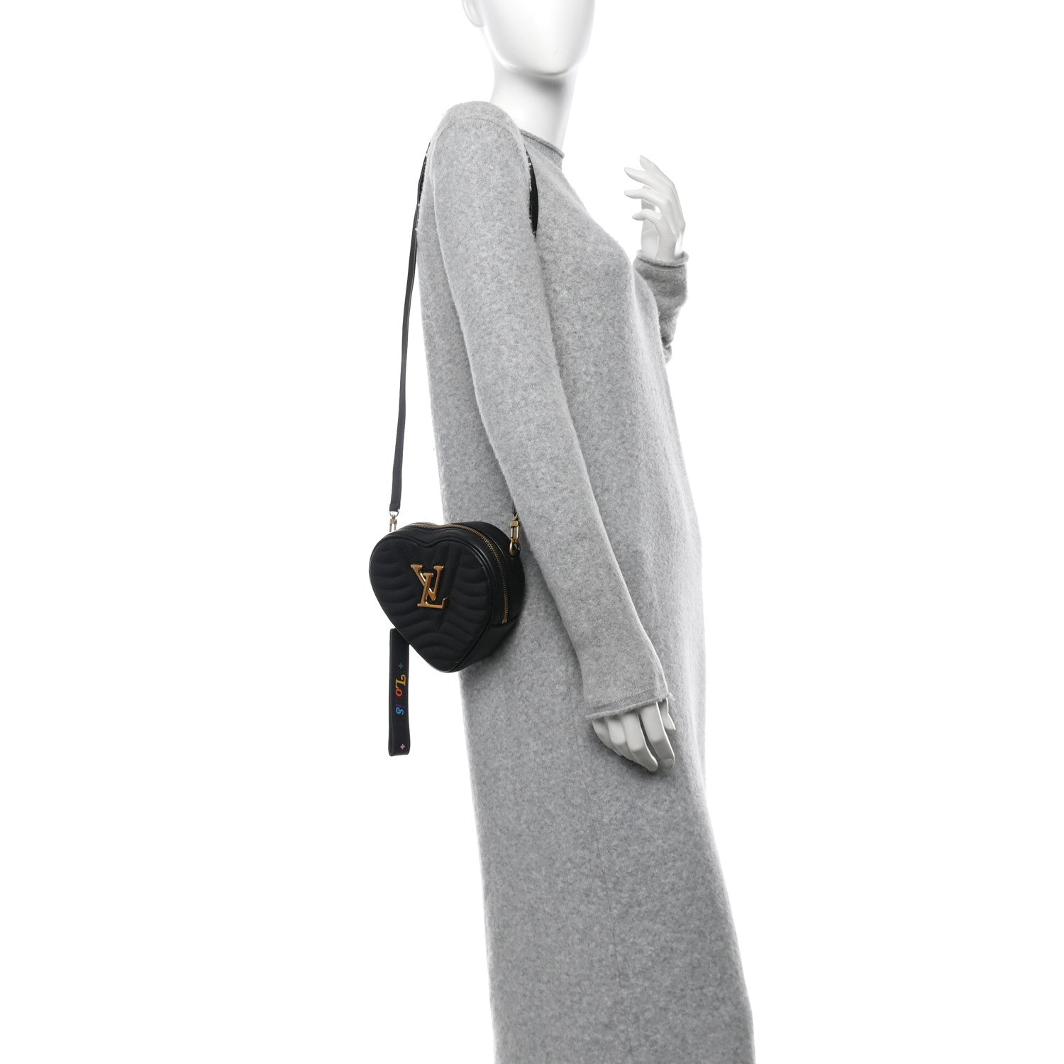 Louis Vuitton Calfskin New Wave Heart Bag Black