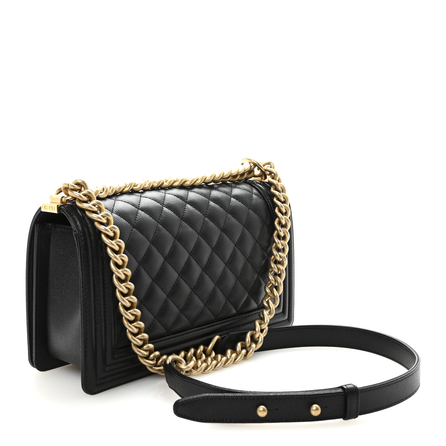 Chanel Caviar Quilted Medium Boy Flap Black