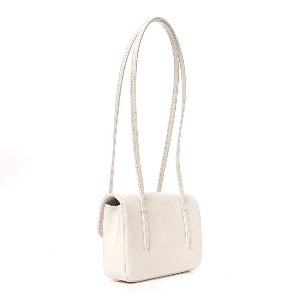 Chanel Shiny Caviar Mini Preppy Coco Shoulder Bag White