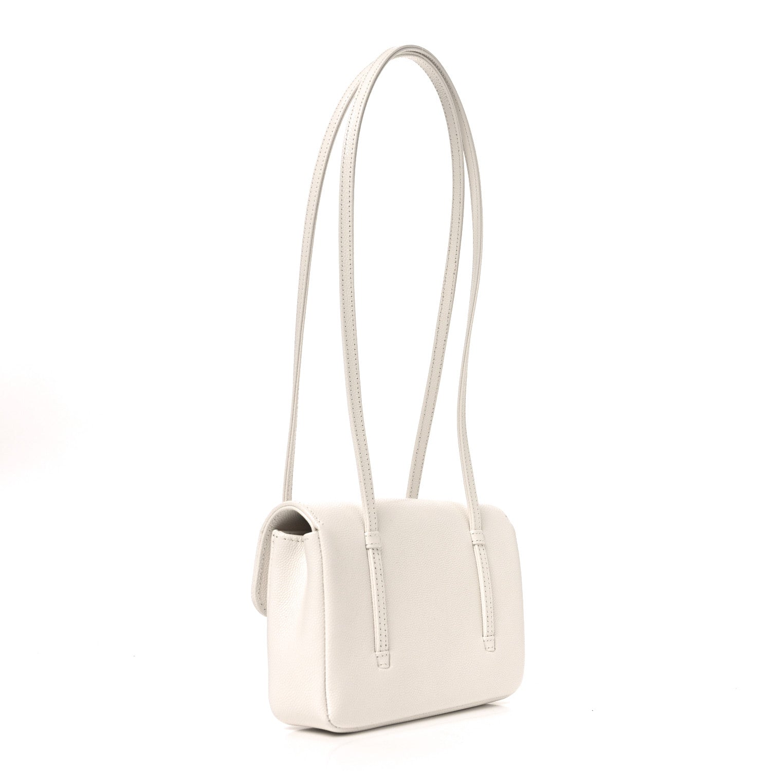 Chanel Shiny Caviar Mini Preppy Coco Shoulder Bag White