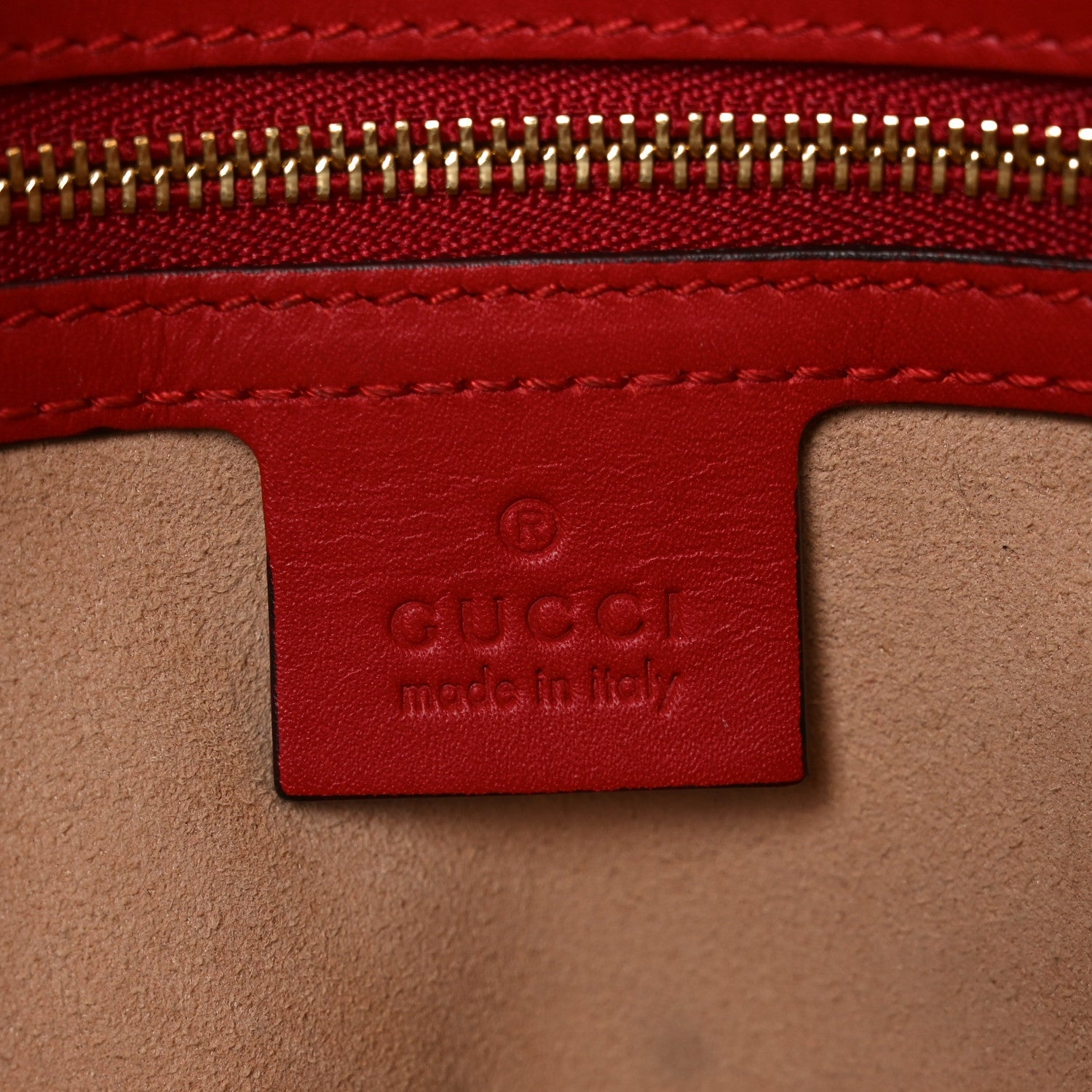 Gucci GG Supreme Monogram Medium Padlock Tote Hibiscus Red