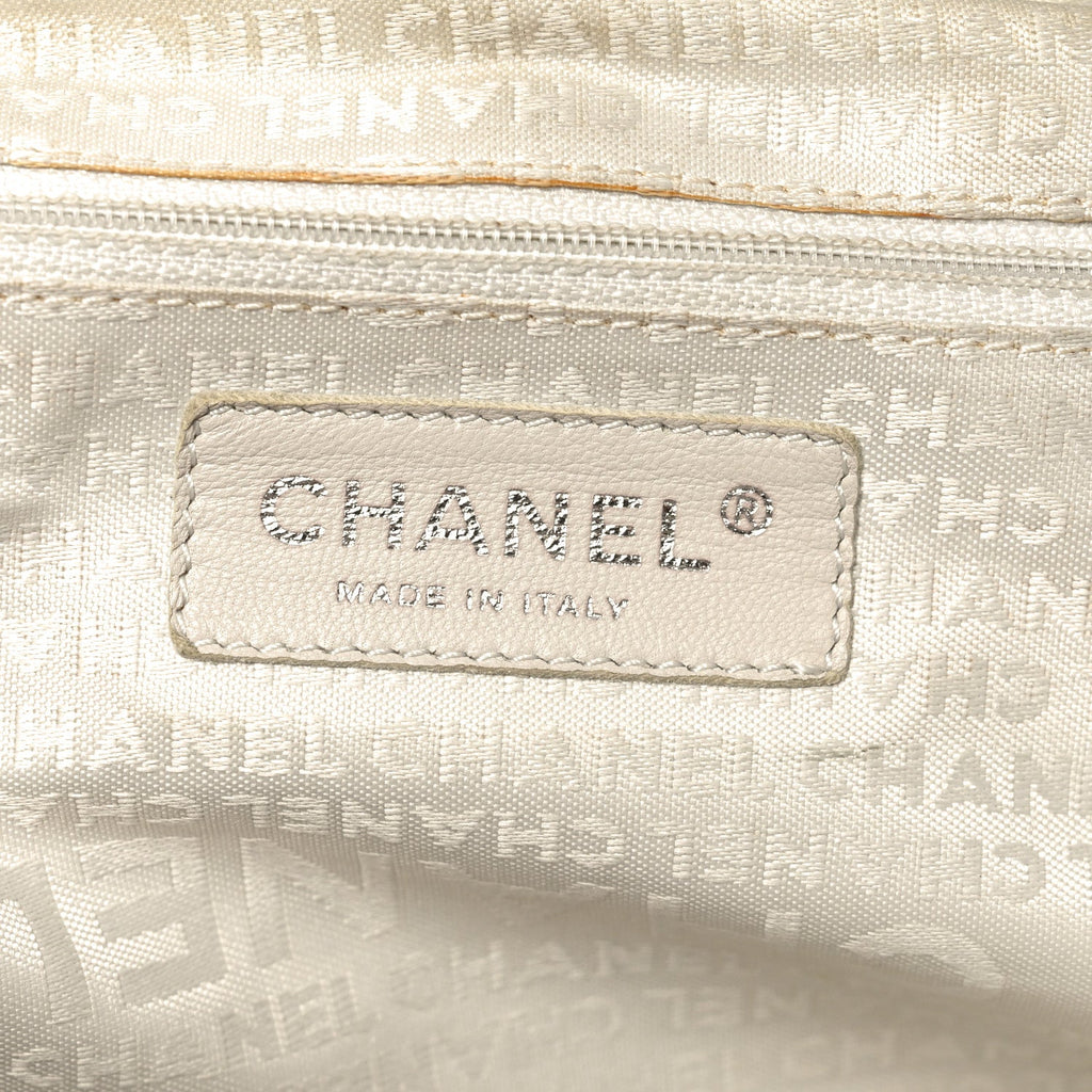 Chanel Caviar Square Stitched Large Tote Orange