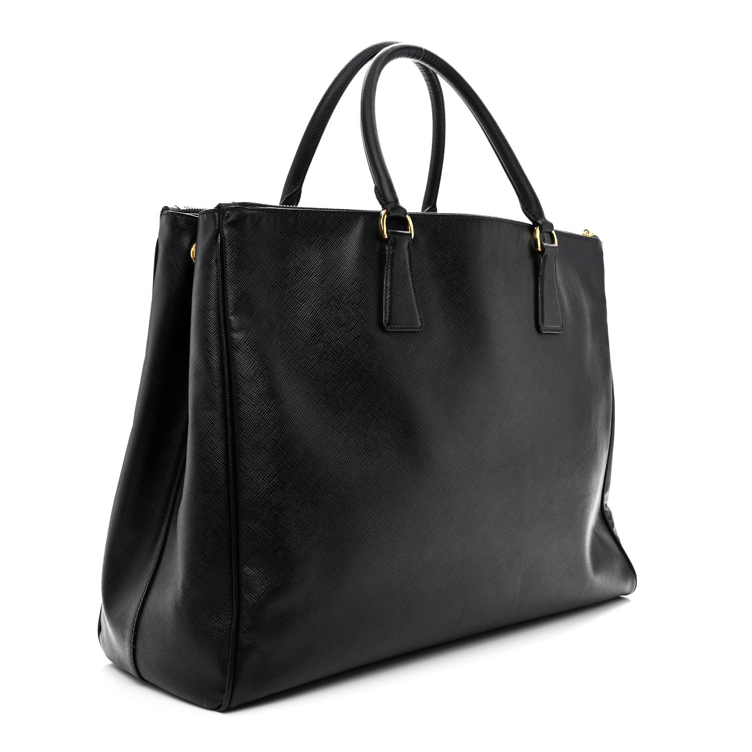 Prada Saffiano Lux Extra Large Galleria Double Zip Tote Black